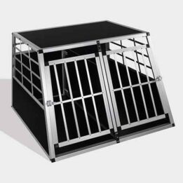 Aluminum Dog cage size 104cm Large Double Door Dog cage 65a 06-0775 gmtshop.com