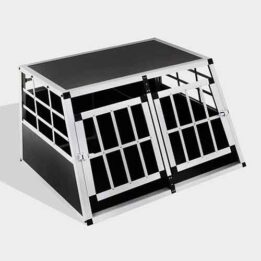 Aluminum Dog cage Small Double Door Dog cage 65a 89cm 06-0770 Pet products factory wholesaler, OEM Manufacturer & Supplier gmtshop.com