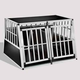 Aluminum Dog cage Large Double Door Dog cage 75a 104 06-0777 gmtshop.com