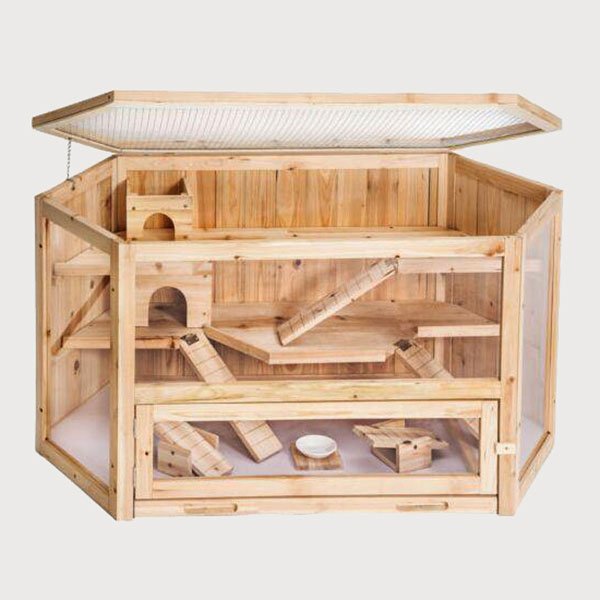 Wooden Chinchilla House Wooden chinchilla cage accessories 08-0106 Hamster Cage: Pet Products, Hamster Goods cage chinchilla