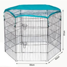 Outdoor Wire Pet Playpen with Waterproof Cloth Folable Metal Dog Playpen 63x 91cm 06-0116 gmtshop.com