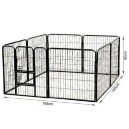 80cm Large Custom Pet Wire Playpen Outdoor Dog Kennel Metal Dog Fence 06-0125 gmtshop.com
