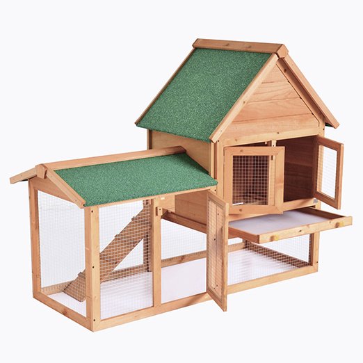 Big Wooden Rabbit House Hutch Cage Sale For Pets 06-0034 Chicken Cages & Hen House 06-0034