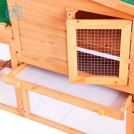 GMT60005 China Pet Factory Hot Sale Luxury Outdoor Wooden Green Paint Cheap Big Rabbit Cage gmtshop.com
