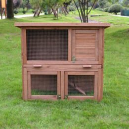Wholesale Large Wooden Rabbit Cage Outdoor Two Layers Pet House 145x 45x 84cm 08-0027 gmtshop.com