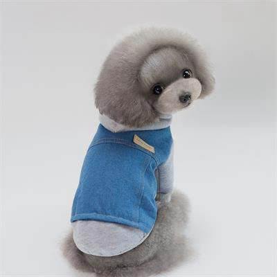 Denim Pet Clothes: Mulicolour Dog Clothes Winter 06-0241 Dog Clothes: Shirts, Sweaters & Jackets Apparel cat and dog clothes