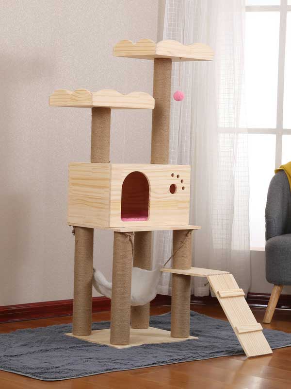 OEM Cat Furniture: Wholesale Cat Wooden House Cat Tree