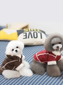 Dog cotton jacket - Winter pet dog clothing cotton clothes