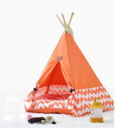 Tent Pet Travel: Cheap Dog Folding Tent Wave Stitching Cotton Canvas House 06-0942 gmtshop.com