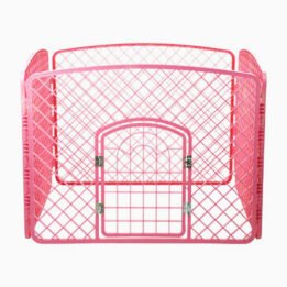 Custom outdoor pp plastic 4 panels portable pet carrier playpens indoor small puppy cage fence cat dog playpen for dogs gmtshop.com
