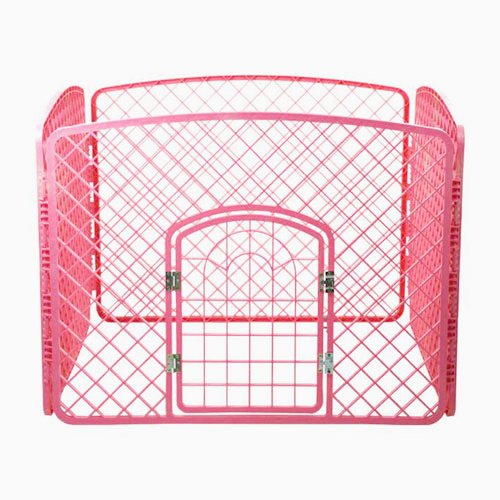 Custom outdoor pp plastic 4 panels portable pet carrier playpens indoor small puppy cage fence cat dog playpen for dogs Dog Furniture: Cages, House & Playpen