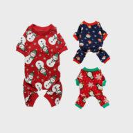 Pet Clothes Christmas Day Outfit Four-legged Christmas Pajamas Pets Pajama Jumpsuit Dog Clothes: Shirts, Sweaters & Jackets Apparel