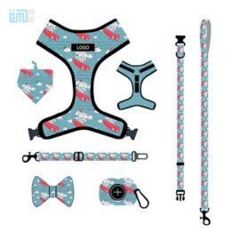 Pet harness factory new dog leash vest-style printed dog harness set small and medium-sized dog leash 109-0006 gmtshop.com