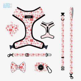 Pet harness factory new dog leash vest-style printed dog harness set small and medium-sized dog leash 109-0017 gmtshop.com