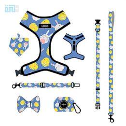 Pet harness factory new dog leash vest-style printed dog harness set small and medium-sized dog leash 109-0018 gmtshop.com