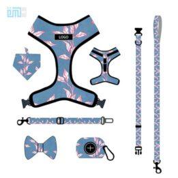 Pet harness factory new dog leash vest-style printed dog harness set small and medium-sized dog leash 109-0019 gmtshop.com