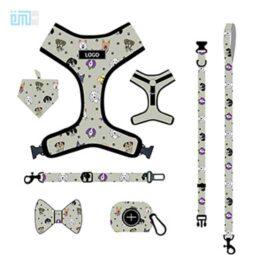 Pet harness factory new dog leash vest-style printed dog harness set small and medium-sized dog leash 109-0022 gmtshop.com