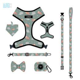 Pet harness factory new dog leash vest-style printed dog harness set small and medium-sized dog leash 109-0025 gmtshop.com