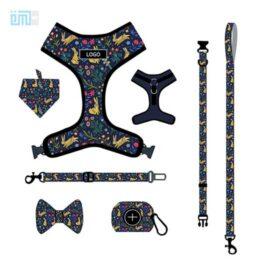 Pet harness factory new dog leash vest-style printed dog harness set small and medium-sized dog leash 109-0027 gmtshop.com