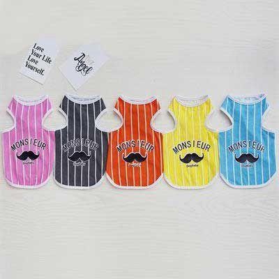Dog Clothes Wholesale: 100% Cotton Stripe Printing 06-0354 Dog Clothes: Shirts, Sweaters & Jackets Apparel cat and dog clothes