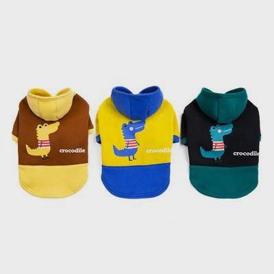 Dog Hooded Sweatshirt: Crocodile Colorblock Clothes 06-1241 Dog Clothes: Shirts, Sweaters & Jackets Apparel Clothes dog