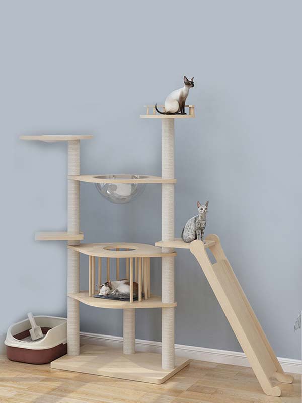 Wholesale Wood Cat Tree For Large Cats | Multilayer Board Cat Tree