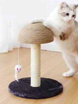 Small Mushroom Shape Cat Climbing Frame Cat Climber Column with Mouse Sisal Cat Scratch Board Cat Toy 105-33018 gmtshop.com