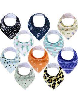 Autumn and winter baby drool napkin triangle napkin cotton printed baby eating bib baby products 118-37009 gmtshop.com