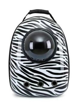 Zebra pattern upgraded side opening pet cat backpack 103-45025 gmtshop.com