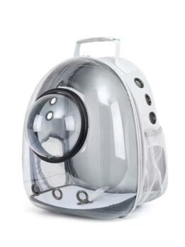 Transparent gray pet cat backpack with hood 103-45030 www.gmtshop.com