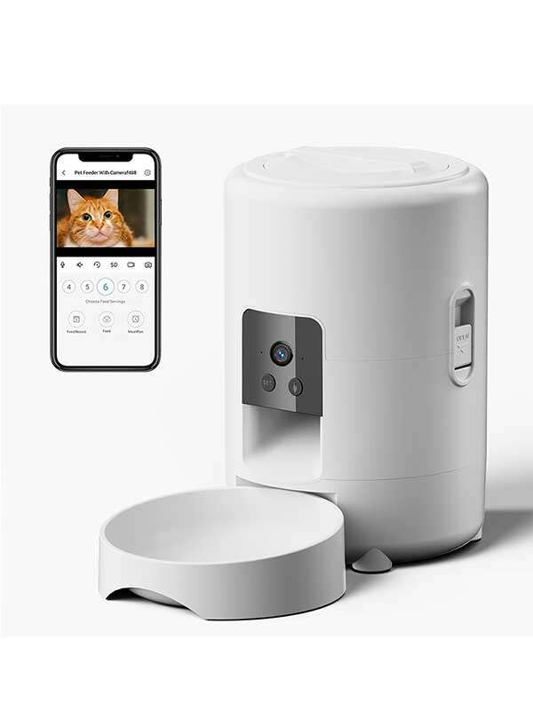 wholesale 2L Small Round Pet Smart Feeder Direct Pet products factory Manufacturer and Supplier Agent 131-23509 Pet Products Factory, OEM Manufacturer, Supplier, Agent gmtshop.com Wholeasle Amazon food feeder double meal feeder pet smart feeder