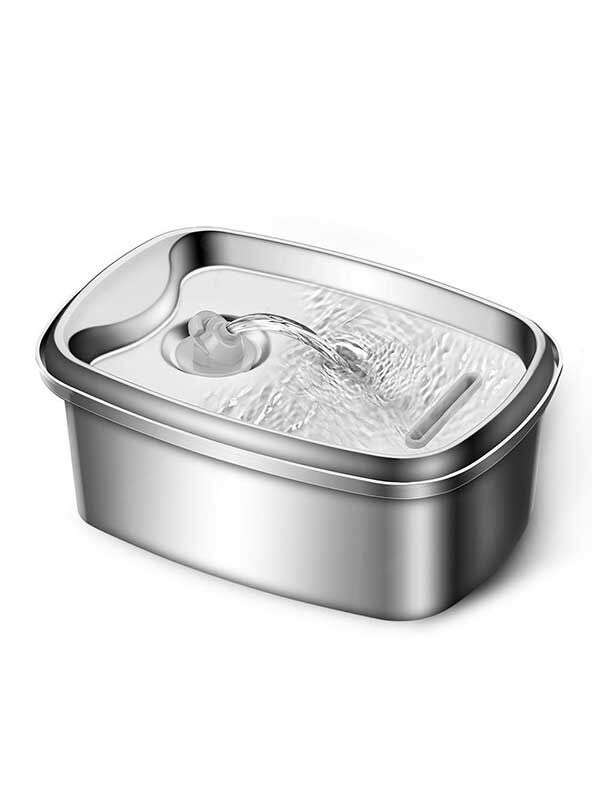 Wholesale 2L rhomboid Stainless Steel Pet Water Dispenser Cat Water Feeder Dog Water Dispenser 120-3308 Pet Products Factory, OEM Manufacturer, Supplier, Agent gmtshop.com OEM ODM Wholesale stainless steel pet cat dog water dispenser Fountain